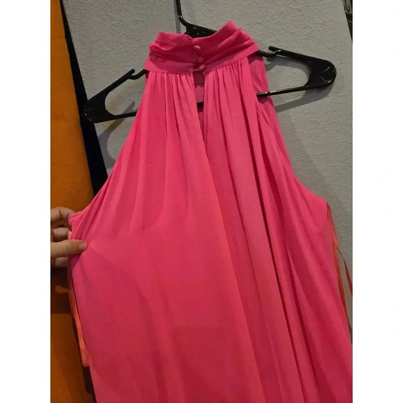 New York & Company Women's Pink Sleeveless Maxi Dress Size M Y2K Fairy - Picture 8 of 14